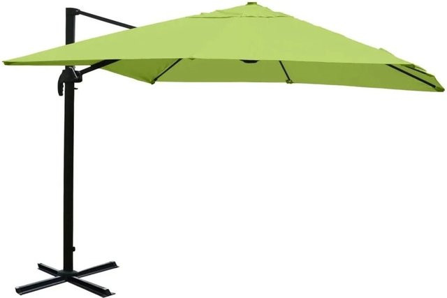 Gastronomie-Ampelschirm MCW-A96 in Grün aus Polyester mit Alu- und Stahlgestell, B/T/H: 3 x 3 x 4,24 m - Bild 2