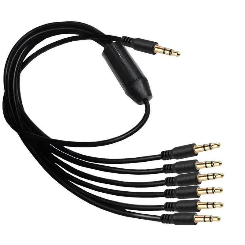 BSN AUX-Kabel-Splitter-Adapter Schwarz mit 3,5-mm-Klinkenstecker für Computer-Headset - Bild 5