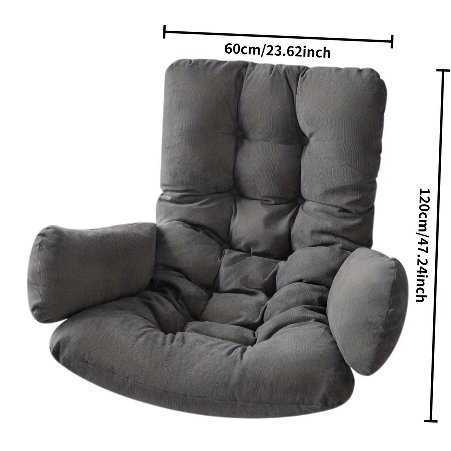 Weiches Schaukelstuhl-Kissen für drinnen und draußen in Grau - Bild 2