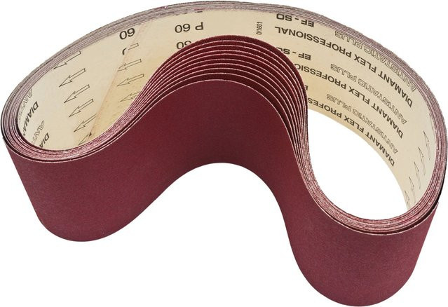 Holzmann Schleifband-Set für Band-Tellerschleifer BT46, 10-teilig, rot - Bild 1