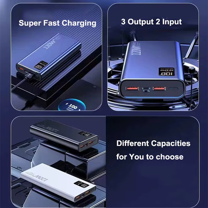 Power Bank 50000 mAh mit 120 W PD Superschnellladung in Schwarz - Bild 4