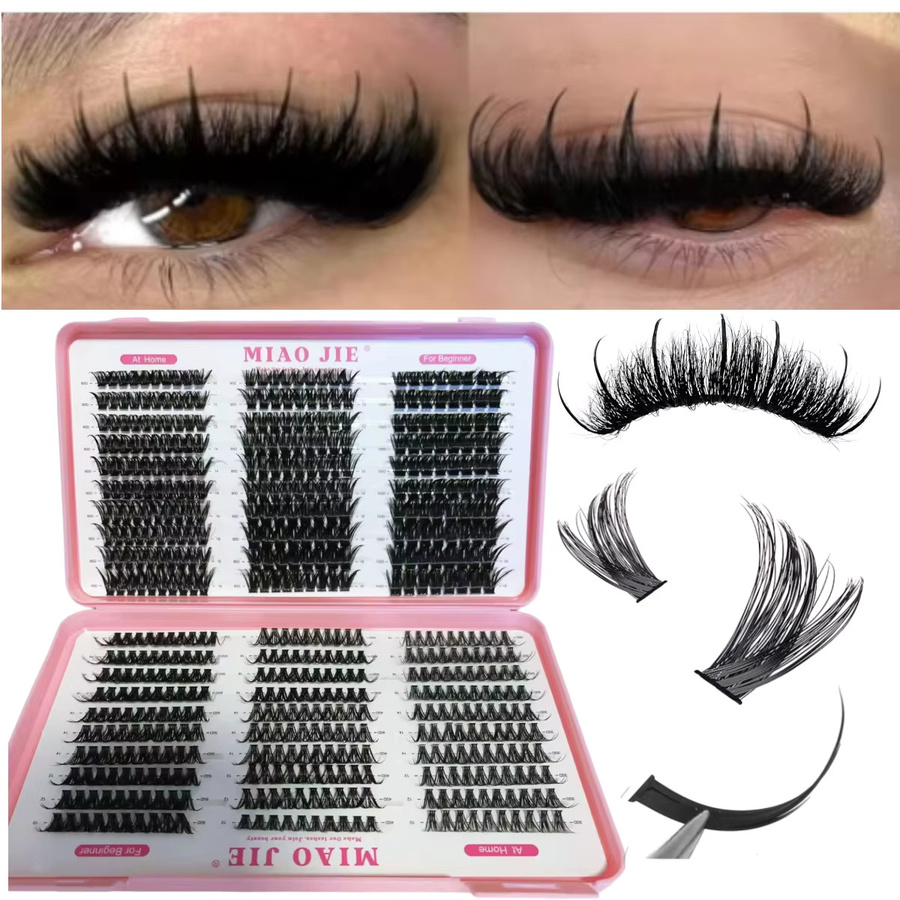 MIAOJIE Cluster-Wimpern, Dick & Flauschig, Unisex - Bild 1