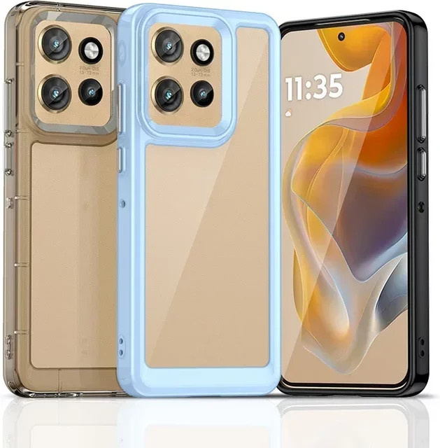 Stoßfeste TPU-Schutzhülle für Motorola Moto Edge 2024, Edge 50 Pro, Edge 40 und Edge 50 Ultra in Transparent und Bunt - Bild 1