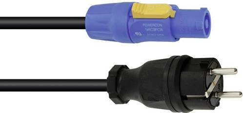 PSSO H07RN-F Strom Anschlusskabel mit Schutzkontakt-Stecker und PowerCon-Stecker, Schwarz, Länge: 1,5 m - Bild 1