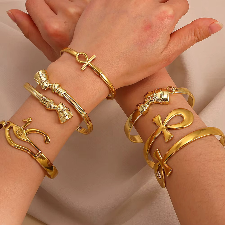 BAUTOBVC Armreifen, Goldfarbe, Unisex - Bild 3