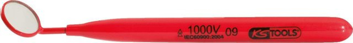 KS Tools Isolierter Suchspiegel aus Edelstahl in Rot, Durchmesser: 22 mm, Länge: 175 mm - Bild 2