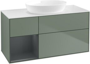 V&B Waschtischunterschrank Finion in Oliven mit Lackierung, Breite: 120 cm, Tiefe: 50,1 cm, Höhe: 50,1 cm - Bild 1