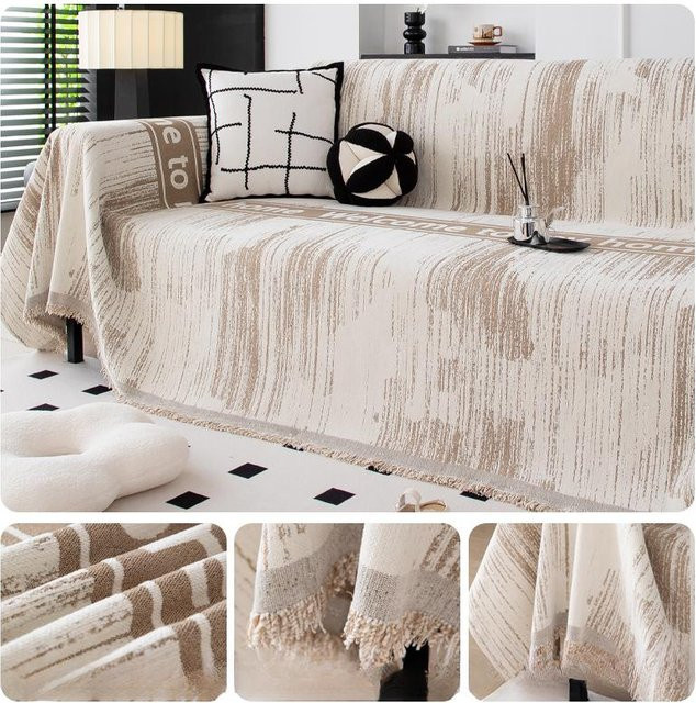Universal Chenille Sofabezug als einteiliger Vollbezug für alle Jahreszeiten, Breite: 180 cm, Tiefe: 130 cm - Bild 1