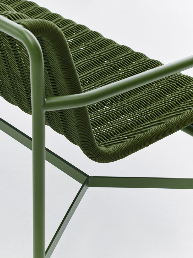 HAY Palissade Cord Dining Bench Essbank aus Stahl in Grün für den Außenbereich - Bild 2
