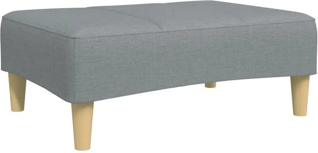 vidaXL Fußhocker Hellgrau mit Stoffbezug, B/T/H: 77 x 55 x 31 cm - Bild 1