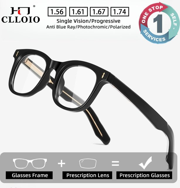 CLLOIO Lesebrille, rund, Vollrand, Kunststoff, schwarz - Bild 1