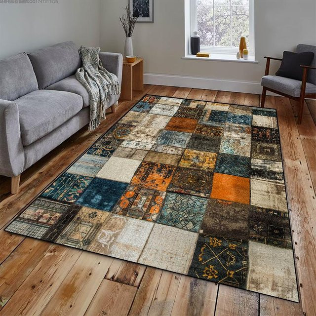 Karpetti Geometrischer Teppich in Mehrfarbig, Modern und Rutschfest, B/T: 140 x 200 cm - Bild 1