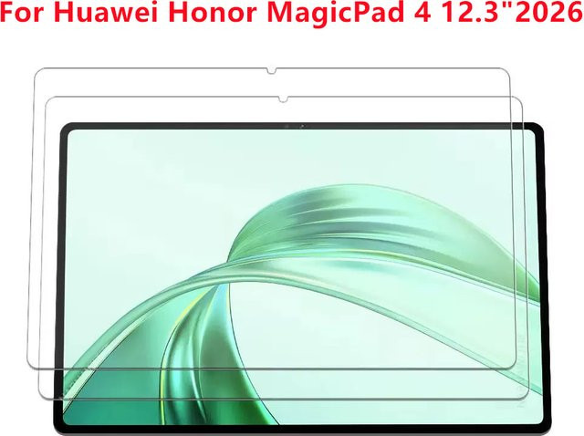 2 Stück Displayschutzfolie aus 9H gehärtetem Glas für Huawei Honor MagicPad 4 12,3 Zoll, transparent, Anti-Scratch HD Schutz - Bild 1