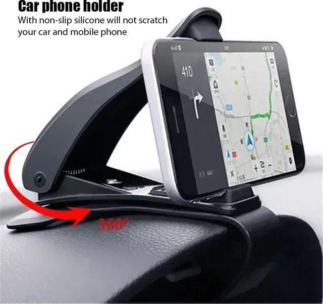 Muzisn Multifunktionale Universal GPS Telefonhalterung für das Auto Dashboard in Schwarz - Bild 1