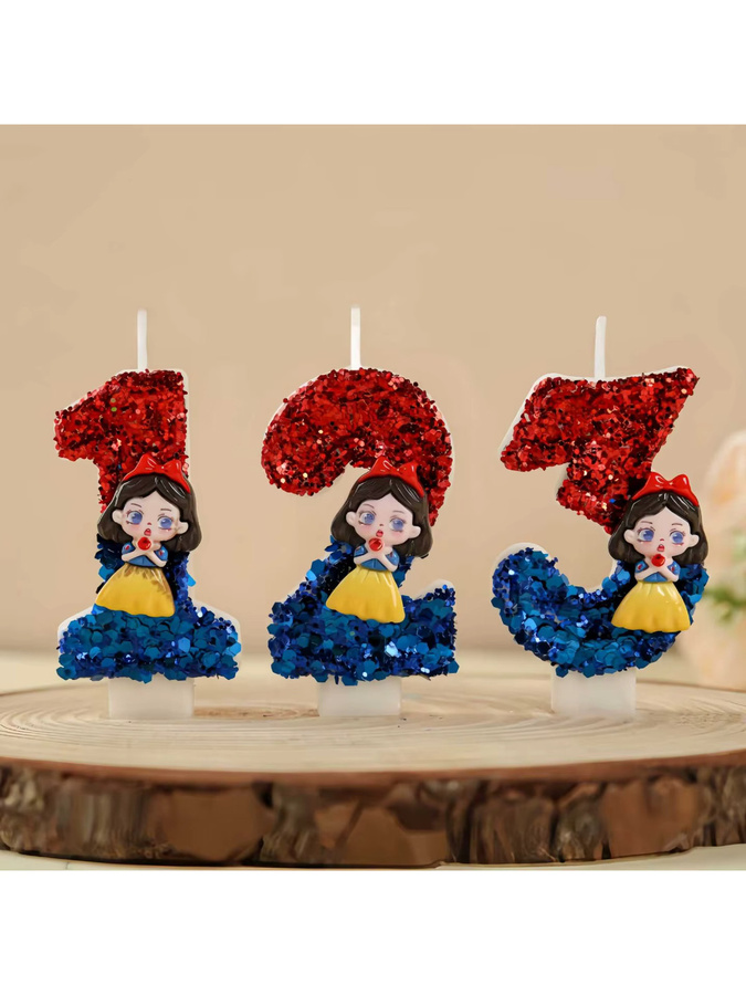 MINISO Cartoon Geburtstagskerze als kreative Kuchen Dekoration in Mehrfarbig - Bild 2