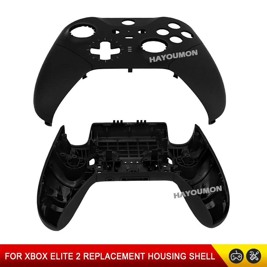 HeroAngel Ersatz-Abdeckungsset für Xbox One Elite Series 2 Controller Gehäuse mit Frontplatte in Schwarz - Bild 4