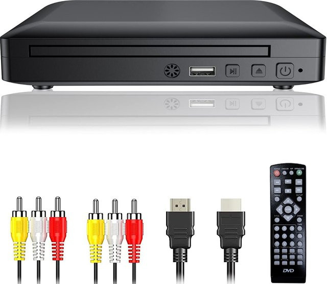 Luxuglow Mini-DVD-Player in Schwarz mit HDMI und USB, Full HD 1080P, unterstützt VCD und CD sowie PAL/NTSC - Bild 1