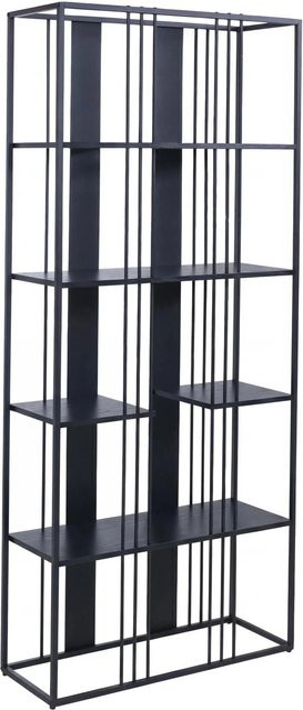 MCW Regal MCW-P12 Industrial Bücherschrank Hochschrank aus Metall in Schwarz, H x B x T: 180 x 80 x 31 cm - Bild 2