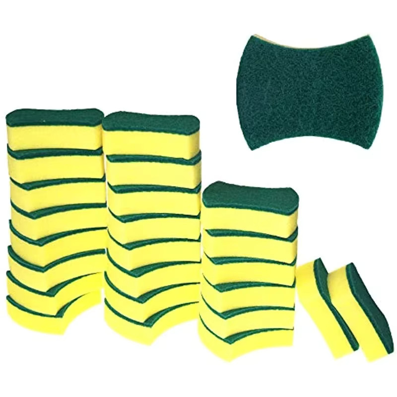 6/12er-Pack Küchenschwammschrubber gelb, kratzfeste Scheuerschwämme für das Geschirrspülen und die Haushaltsreinigung - Bild 6