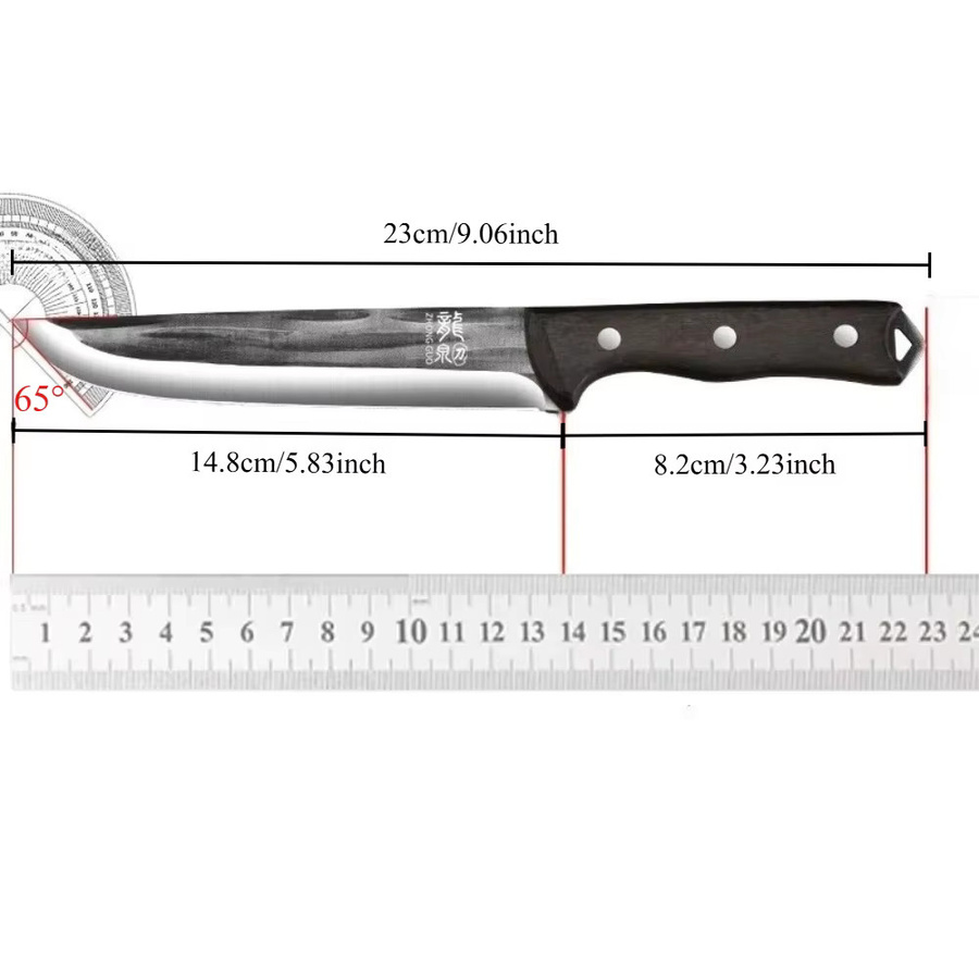 PLYS Handgeschmiedetes Fleischschabermesser mit Holzgriff zum Schlachten und Schneiden von Fleisch - Bild 5