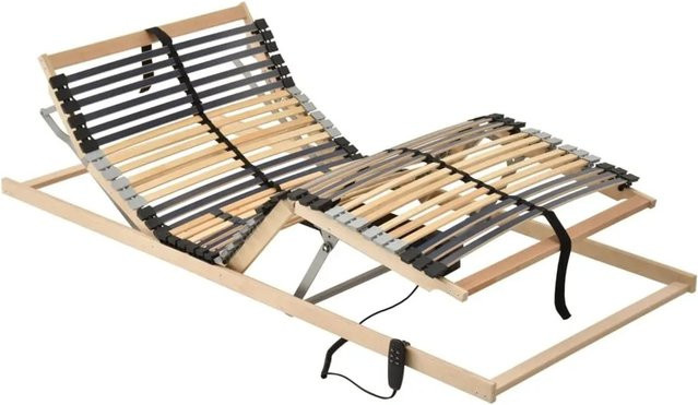 vidaXL Elektrischer Lattenrost mit 42 Holzlatten und 7 Zonen, B/T: 70 x 200 cm - Bild 1