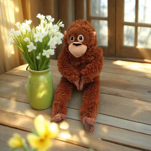 Yiran toy Cartoon Gorilla Plüschtier, Schimpansen Affe, Braun, ab 14 Jahre - Bild 1