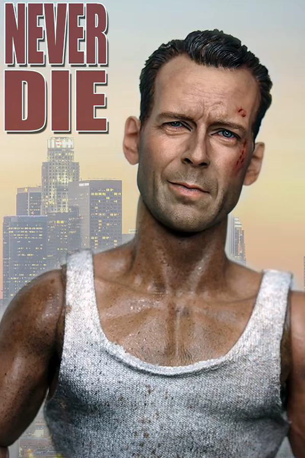 MAK Bruce Willis Kopf, Actionfigur Zubehör, Maßstab 1/6, beschädigte Version - Bild 3