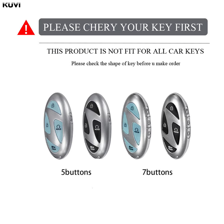 Kuvi TPU Schlüsselhülle für Hyundai Kona EV und Grandeur GN7 2023 mit 7 Tasten als Schutzhülle und Schlüsselbundzubehör - Bild 3