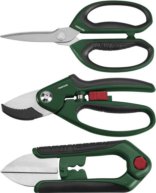 PARKSIDE Scheren-Set, 3-teilig, Universalgartenschere - Bild 1