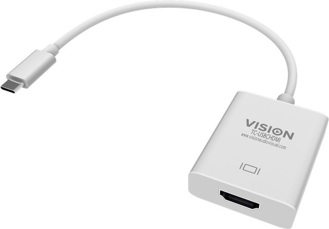 Vision TC-USBCHDMI Externer Videoadapter mit USB-C 3.1 und HDMI in Weiß - Bild 1