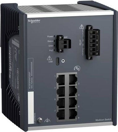 Schneider Electric MCSESP083F23G0T Netzwerk Switch 1 GbE Ethernet/LAN Grau - Bild 1