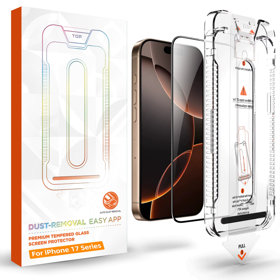 ONM HD-Hartglas Displayschutzfolie für iPhone 17 Air Pro Max, transparent - Bild 7