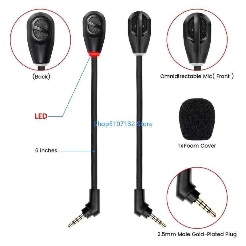 87HD Ersatz-Mikrofon mit 3,5-mm-Klinkenanschluss für Cloud Flight und Cloud Flight S Gaming-Headsets, Schwarz - Bild 5