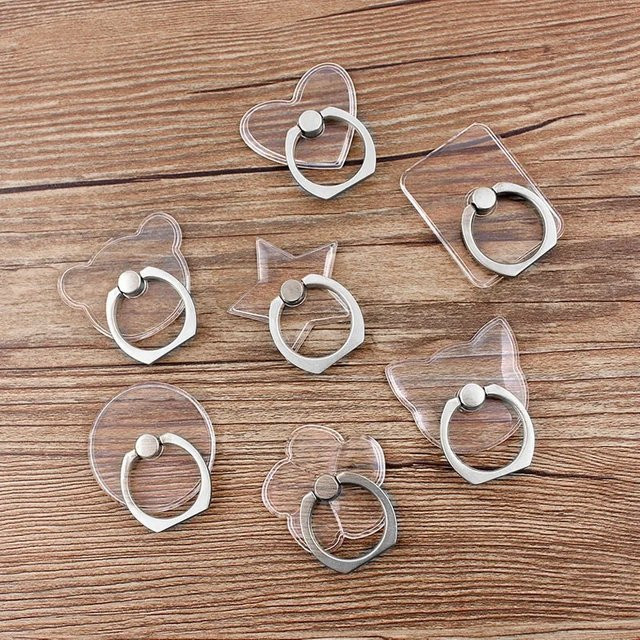 WSSHE Universal Magnetischer Handyhalter mit Fingerring und Standfunktion für iPhone und Samsung, Transparent - Bild 1