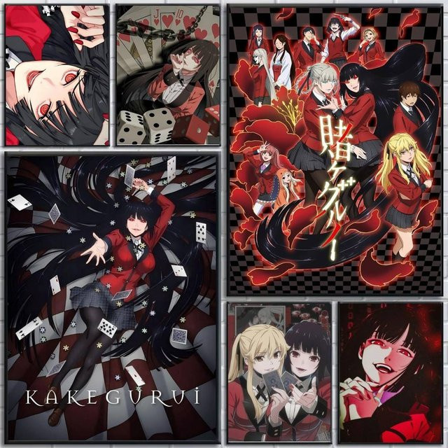 Selbstklebender Anime K-Kakegurui Manga-Poster aus Papier in Mehrfarbig - Bild 1