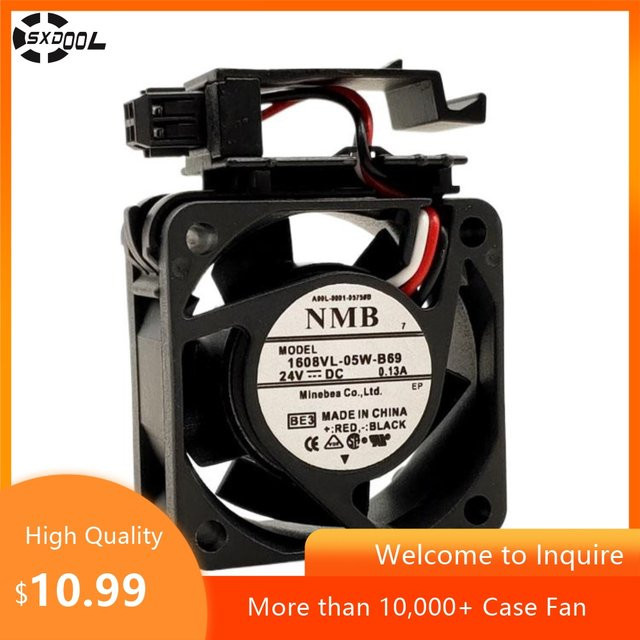 NMB Lüfter 4020 Fanuc Modell 1608VL-05W-B69 Schwarz 24 V DC 0,13 A - Bild 1