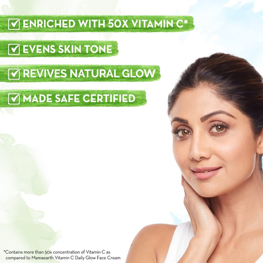 Mamaearth Vitamin C Gesichtsserum, 30 ml, mit Niacinamid, Kurkuma & Hyaluronsäure - Bild 2