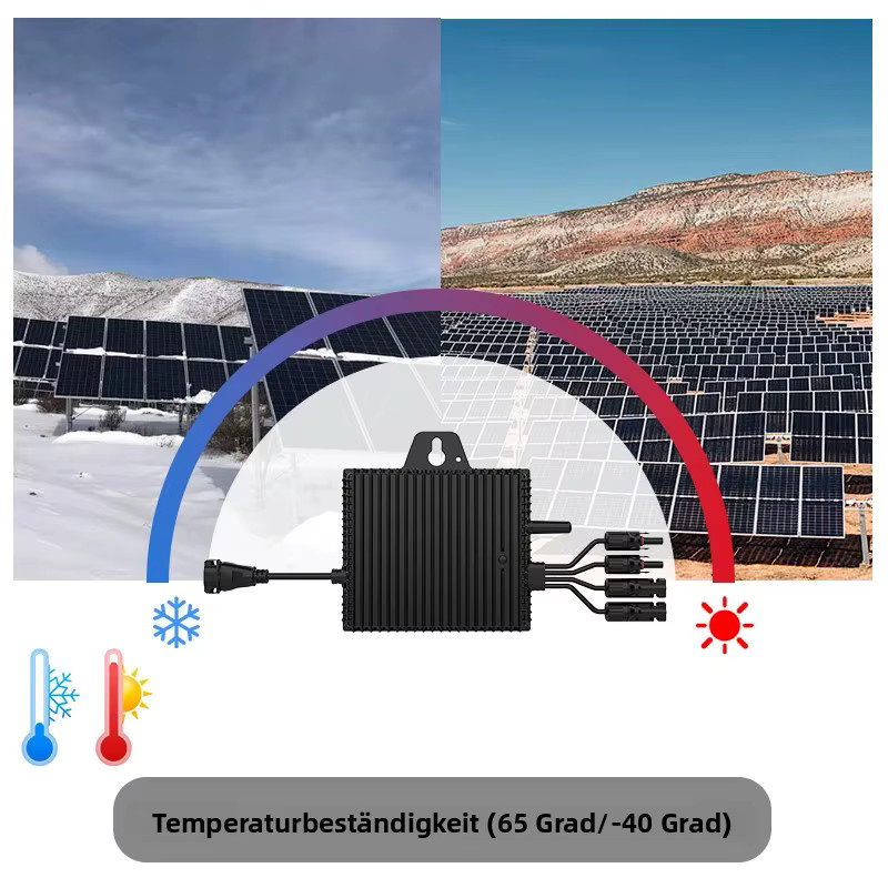 Sukflow 800W Solar-Mikrowechselrichter für Balkon-PV-Systeme mit 2 MPPT, WLAN-Überwachung und IP67 wasserdicht, Schwarz - Bild 4