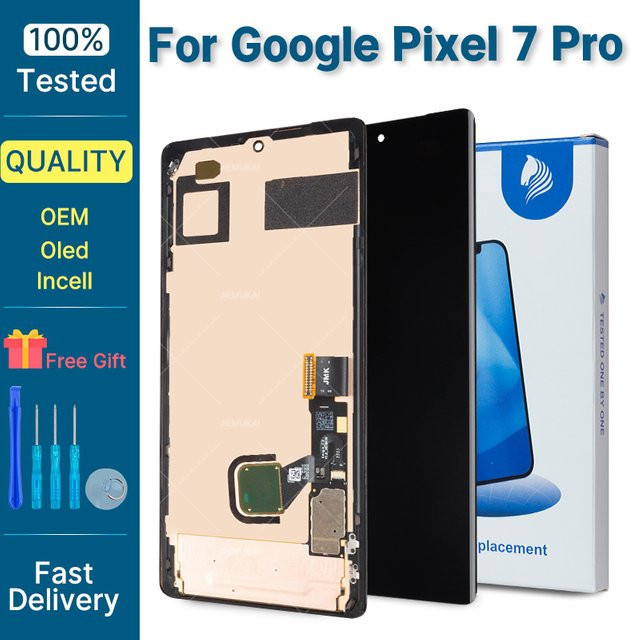 Google Pixel 7 Pro LCD Display Touchscreen Digitizer Montage Ersatzteil in Schwarz (refurbished) - Bild 1