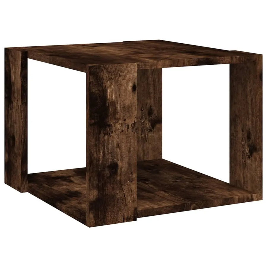 vidaXL Couchtisch aus Holzwerkstoff in Räuchereiche, quadratisch, B/T/H: 40 x 40 x 30 cm - Bild 2