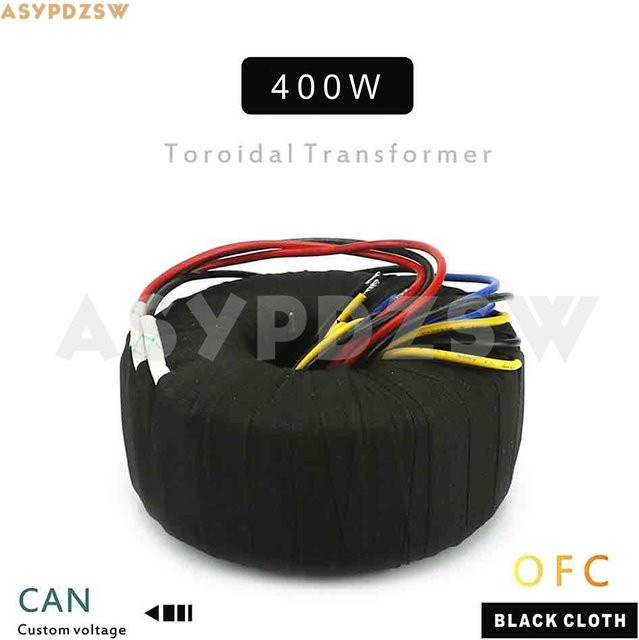ASYPDZSW Ringkerntransformator 400VA in Schwarz mit 115V/230V Eingang und individueller Ausgangsspannung - Bild 1