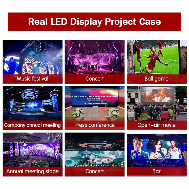 OIMG Wasserdichtes Outdoor-LED-Videowand-Panel RGB P3.91 in Schwarz, B/H: 500 x 500 mm und 500 x 1000 mm - Bild 5