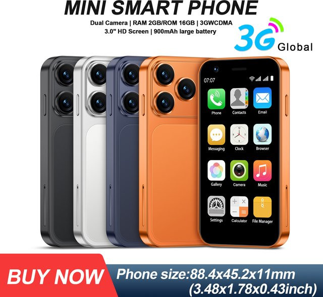 SERVO 18SE Mini-Smartphone in Blau mit 3,0 Zoll HD-Display, 2 GB RAM, 16 GB Speicher, Android, GPS und 3G WCDMA Unterstützung - Bild 1
