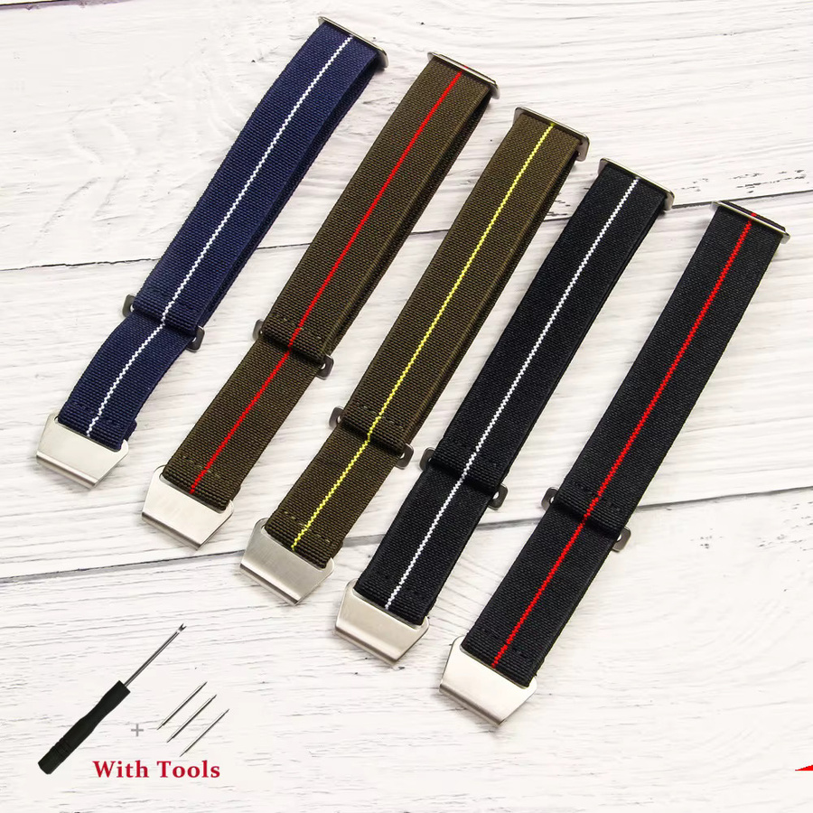 Zhangeer Uhrenarmband Nylon, elastisch geflochten, Unisex - Bild 4