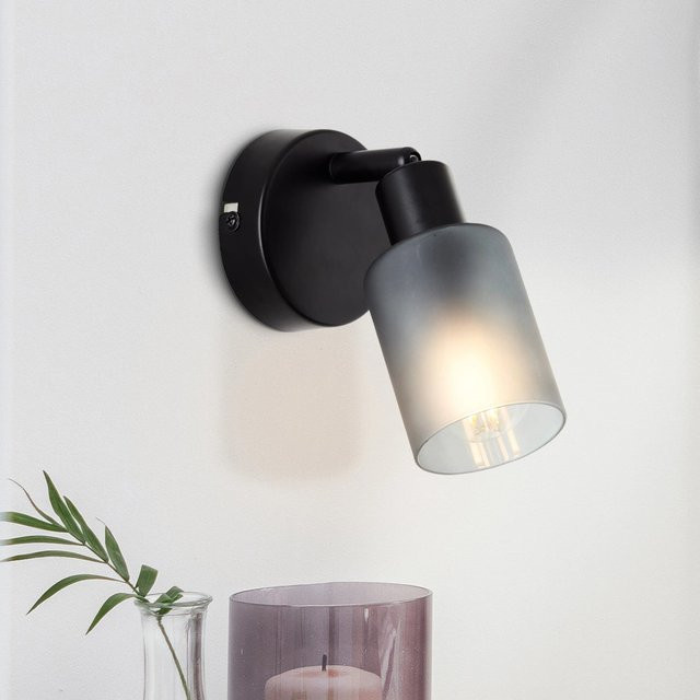 Brilliant Wandspot Loralie in Schwarz mit Rauchglas - Bild 1