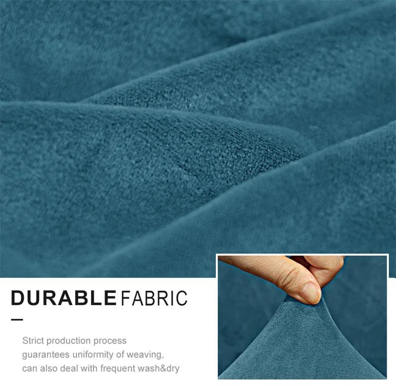 Einfarbiger Samt Stuhlbezug aus Stretch-Material für Sessel und Liegestühle, Farbe: Türkis - Bild 1