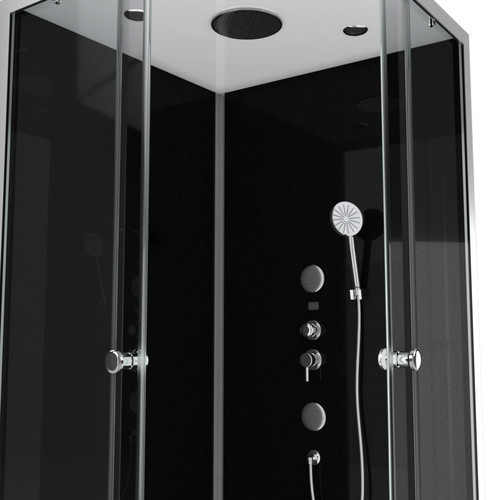Aurlane Komplettdusche Black Square in Schwarz und Transparent, B/T/H: 90 x 90 x 215 cm - Bild 3
