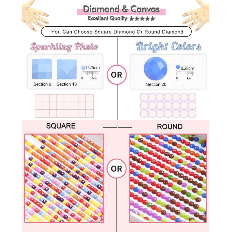 FIYO 5D Diamant-Malerei Zwergspitz Hund als DIY Diamant-Stickerei in Gelb, B/H: 40 x 50 cm - Bild 1