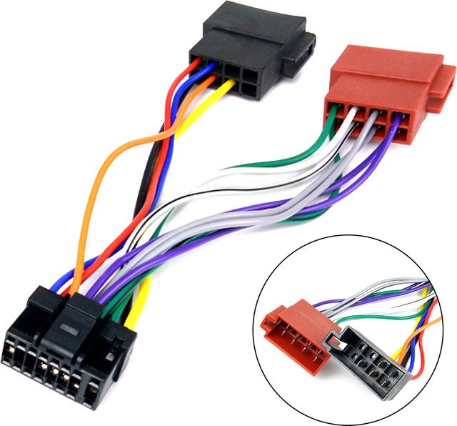 16-Pin Radio-Kabelbaumadapter für Alpine Autoradio als ISO-Adapter in Multicolor - Bild 1