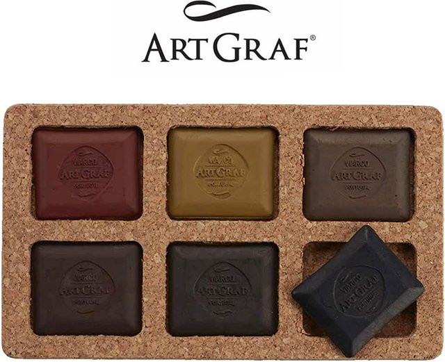 Viarco ArtGraf Wasserlöslicher Pigment-Graphitblock in Erdtönen und Multicolour für Künstler - Bild 1